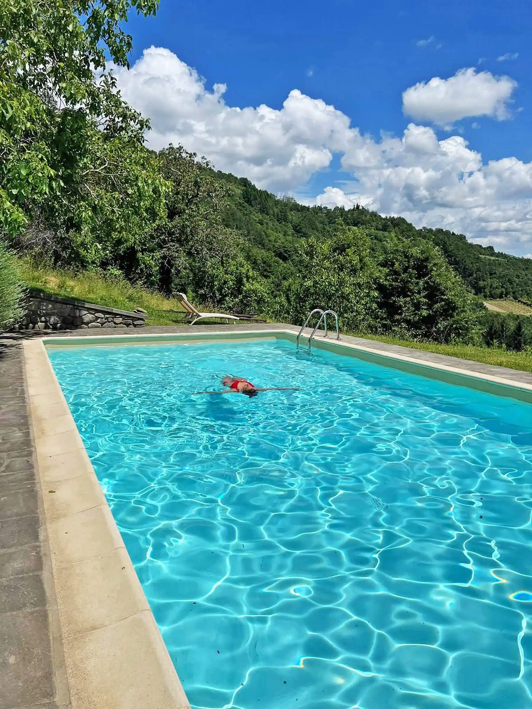 Swimming pool at Il Vigno adults-only agriturismo, Caprese Michelangelo