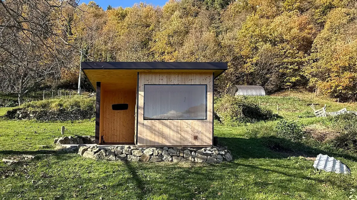 Sauna with forest views at Il Vigno